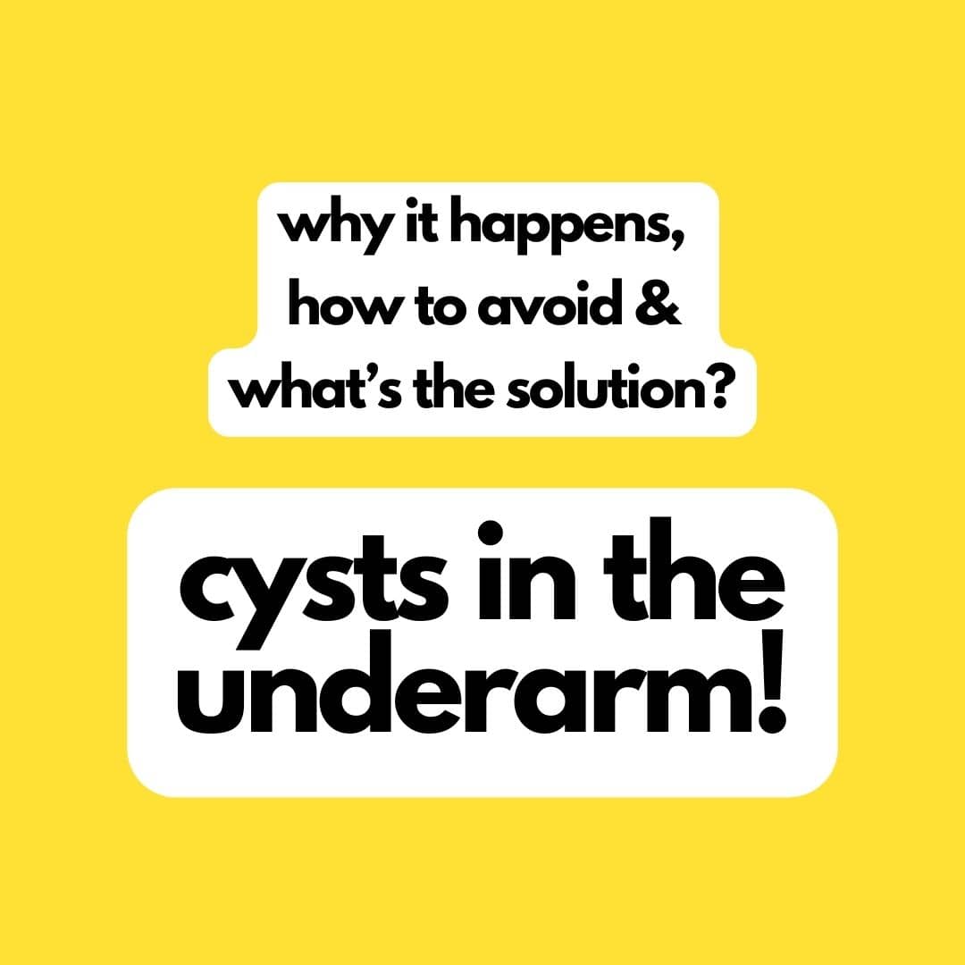 Natural deodorant causing cyst in the armpits underarms